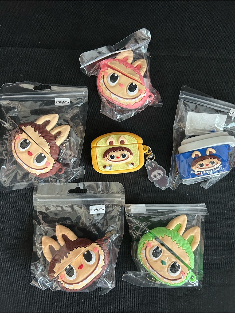 Set of 6 Labubu Character AirPods Case Cover set